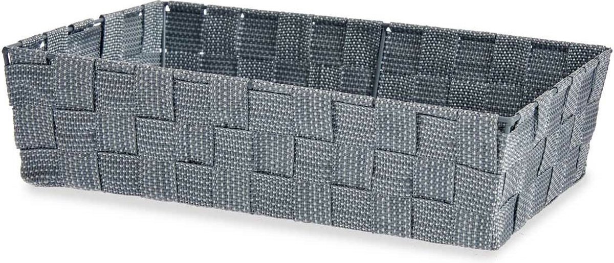 Veelzijdige mand Grijs Stof 3,8 L 34 x 8,5 x 21 cm (18 Stuks)