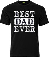PicOnTshirt - Teetalks Series - T-Shirt Heren - T-Shirt Met Print - T-Shirt Met 'Beste Vader Ooit' Print - Grappig en Casual T-Shirt Voor Vaderdag - Kerstcadeau & Sintcadeaus - Zwart - Heren 8XL