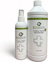 Ecodor EcoClinic - 250 ml sprayflacon + 1 liter navulfles - Voordeel Pakket - de milieuvriendelijke oplossing voor nare geurtjes in de zorg - Vegan - Ecologisch - Niet geparfumeerd