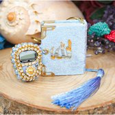 Mini Koran & Luxe Digitale Tasbeh - Blauw Gift Set - Cadeu Box - Met tesbih - Kuran Set
