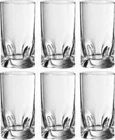 18x Pièces verres à boire transparents 190 ml en verre - Verres à Verres à eau - Verres