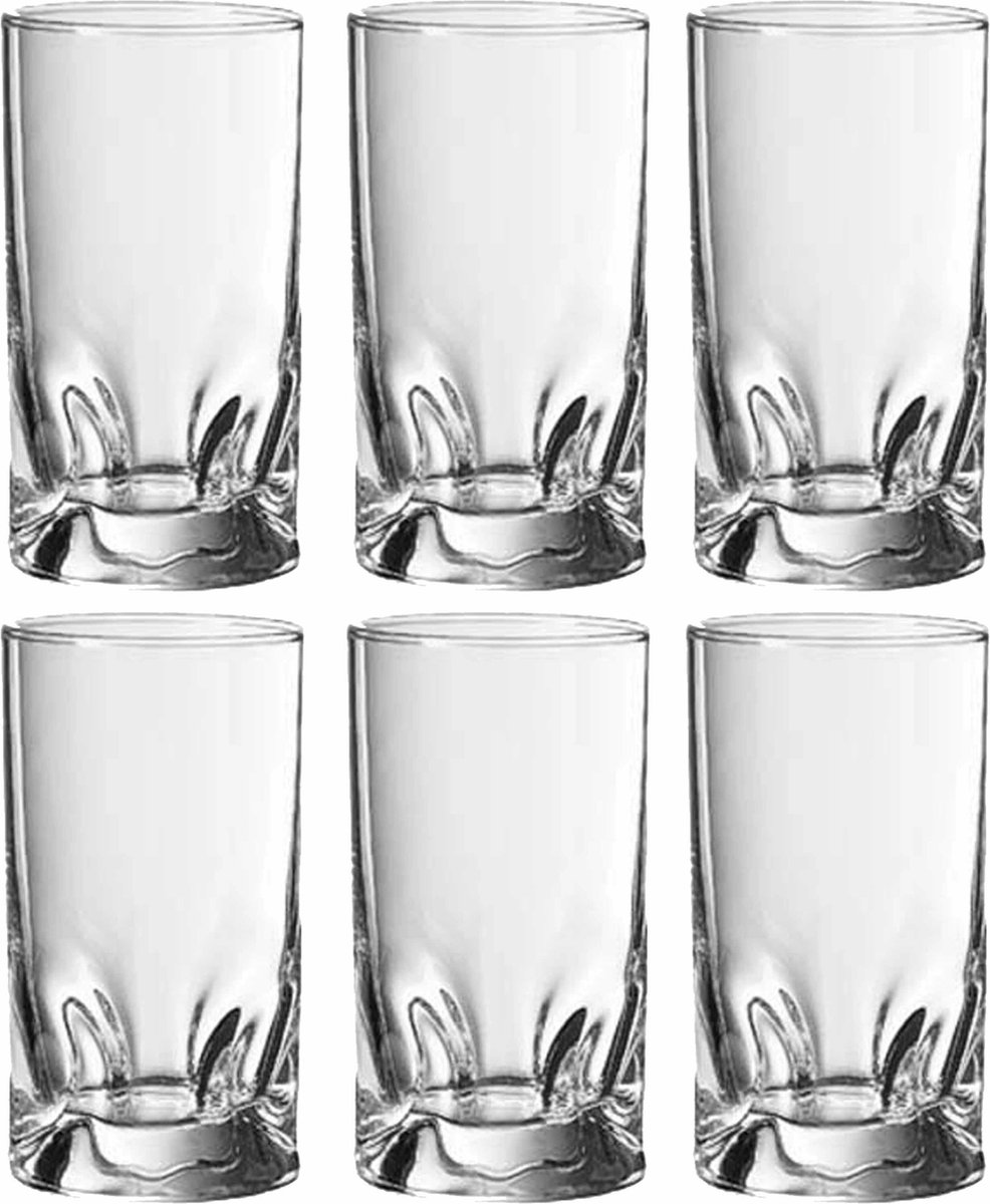 18x Stuks transparante drinkglazen 190 ml van glas - Waterglazen - Glazen