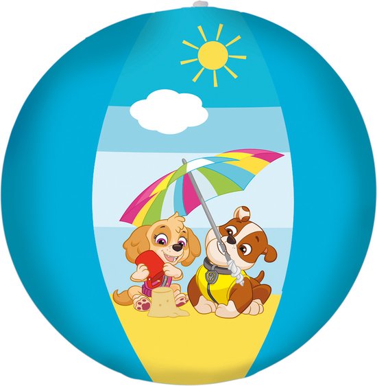 Paw Patrol opblaasbare strandbal 29 cm speelgoed - Hondjes Chase/Marshall/Rubble - Buitenspeelgoed strandballen - Opblaasballen - Waterspeelgoed - Peppa Pig