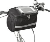 Fietstas met koelvak koeltas zwart/grijs 4 liter - fietskoeltas / stuurtas voor de fiets met koeltas - Fietstas koeltas voor onderweg