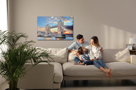 Painting King - Tableau sur toile Bridge Tower Bridge à Londres - 120 x 80 cm