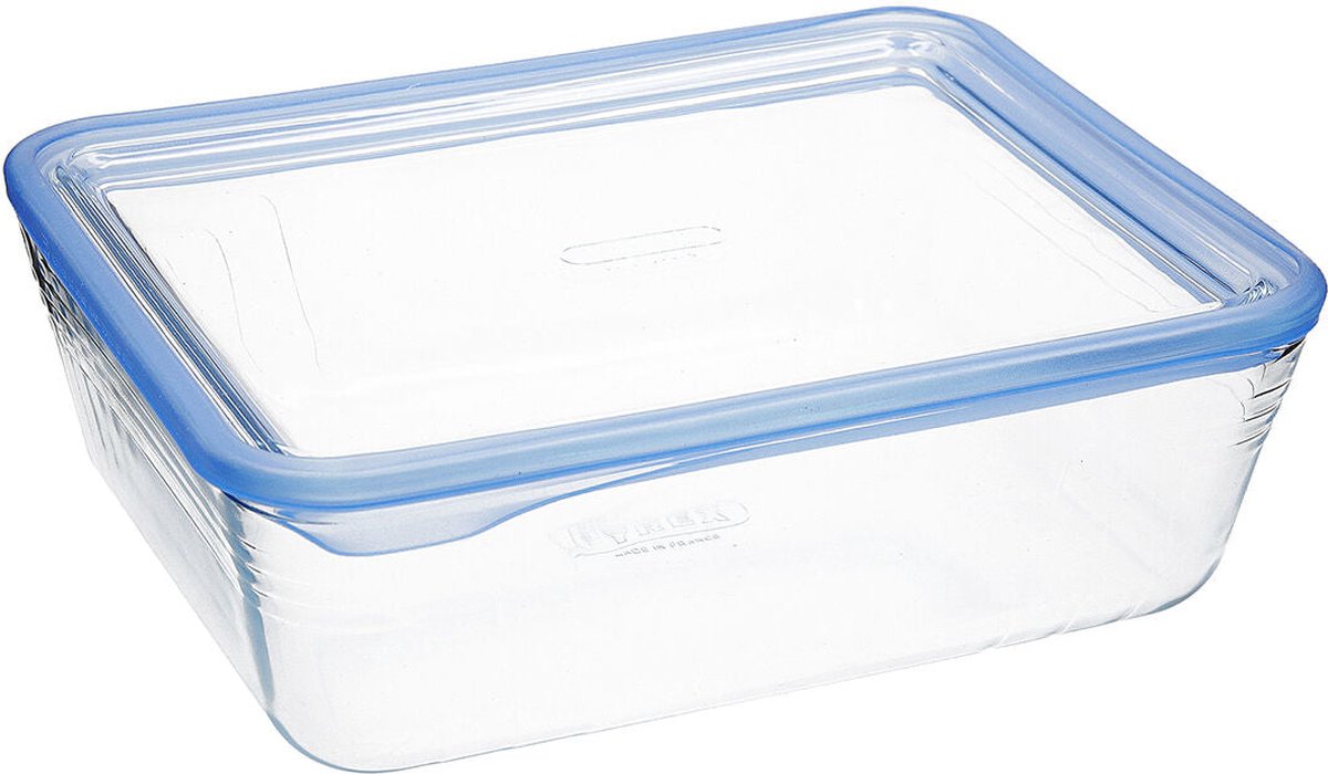 Hermetische Lunchtrommel Pyrex Pure Glass Transparant Glas (2,6 L) (4 ...