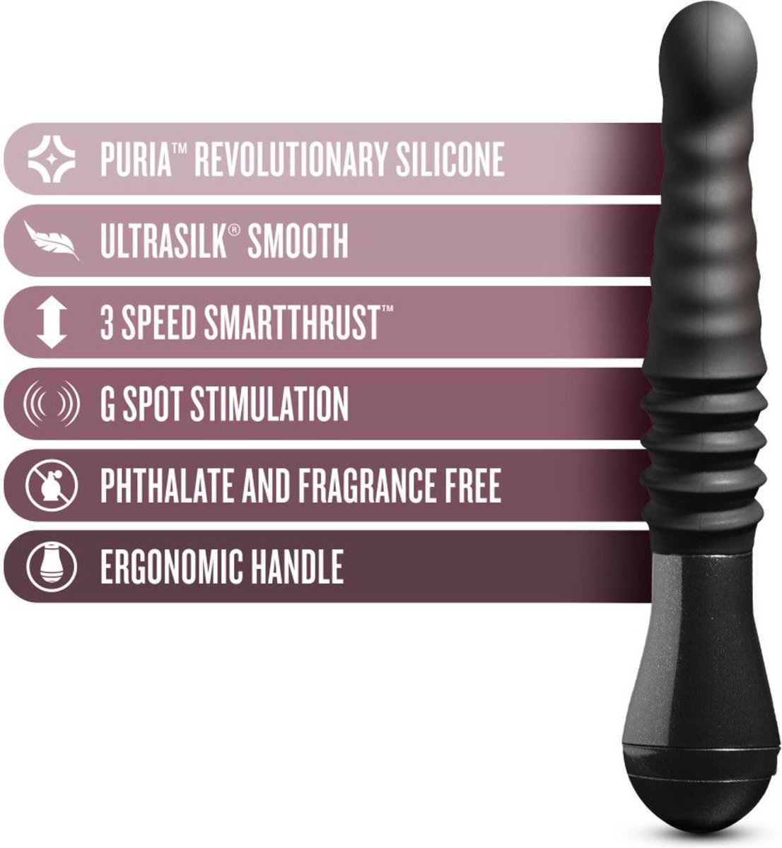 Goedkoopste Temptasia - Lazarus Stotende Dildo - Zwart