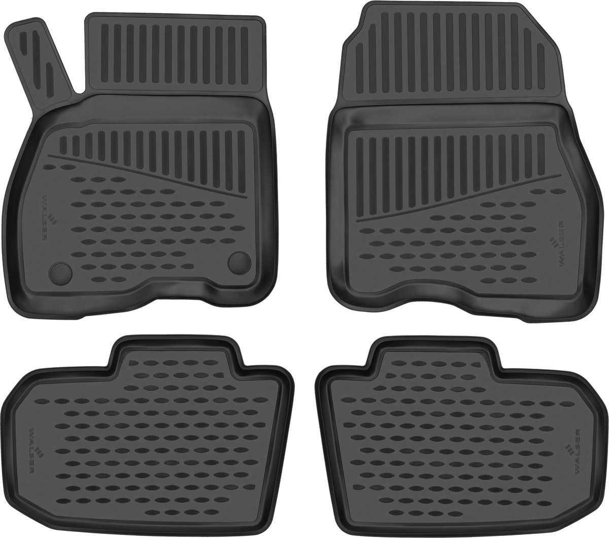 XTR rubberen voetmatten geschickt voor Nissan Leaf (ZE1) 08/2017-Vandaag