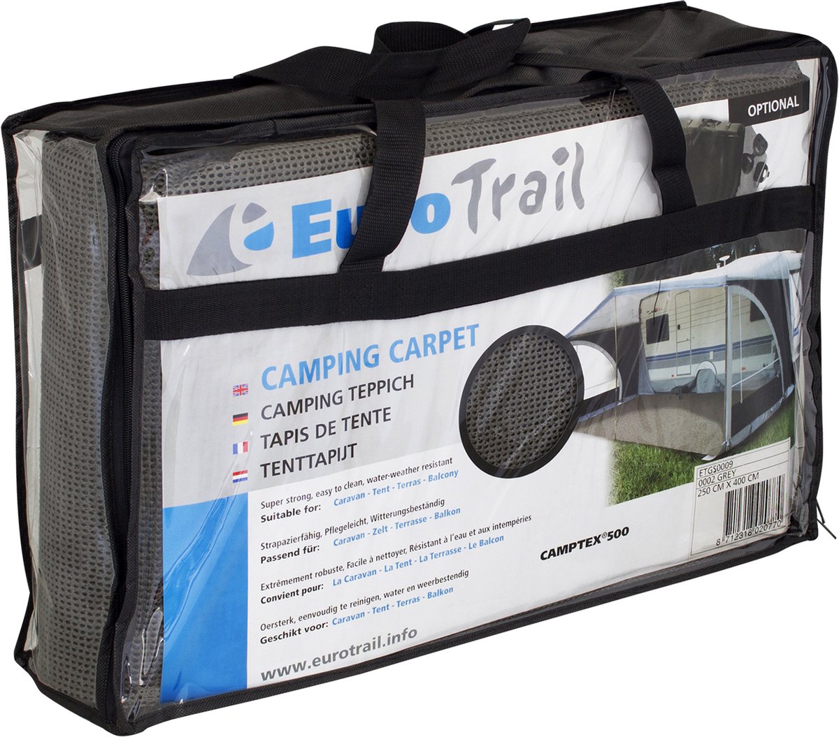 Eurotrail Camptex tenttapijt 250*700cm - charcoal