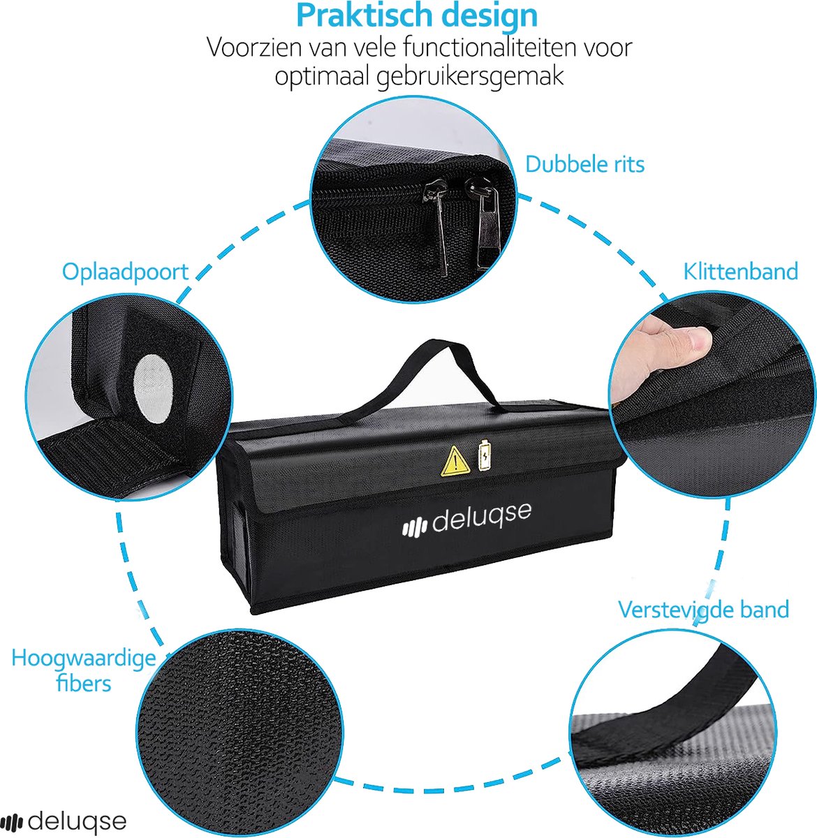 Deluqse Accutas E-bike – Waterafstotend – Met Draagriem – Zwart – foto 3