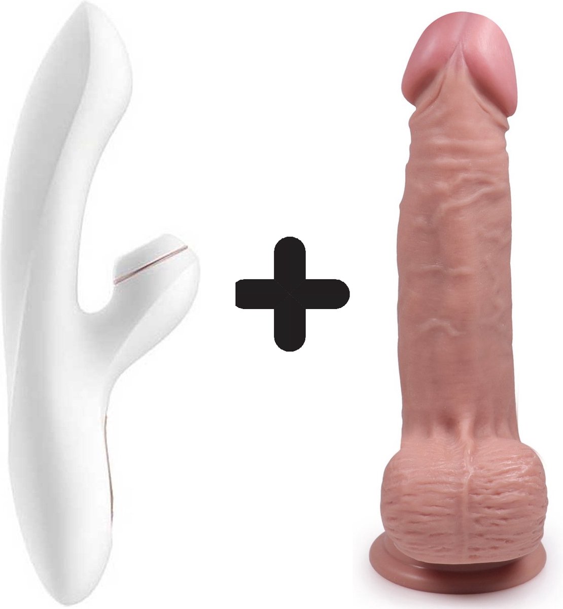 Bol.com Satisfyer Pro + Gspot met Handful Medium Dildo Combinatie Voordeel Set aanbieding