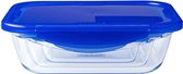 Lunch Box Hermétique Pyrex Cook & Go Blauw 1,7 L 24 x 18 cm Glas (5 Pièces)