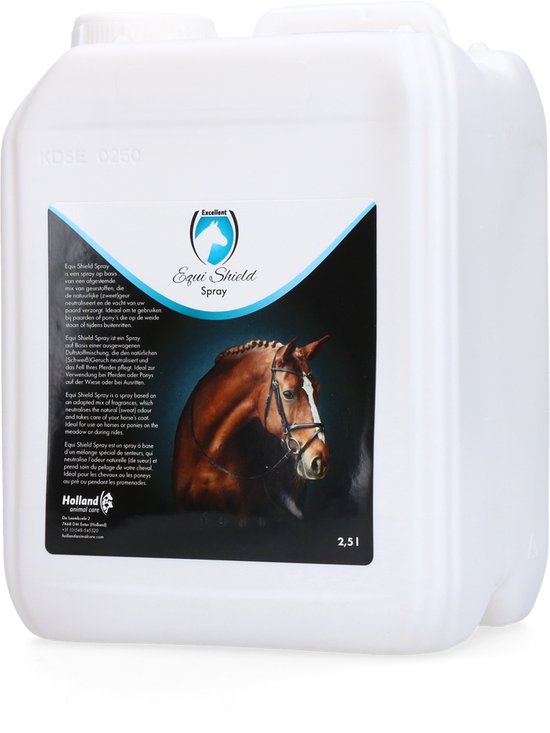 Excellent Equi Shield Spray - Neutraliseert de natuurlijke (zweet)geur en verzorgt de vacht van uw paard - Geschikt voor paarden - 500ml - Holland Animal Care