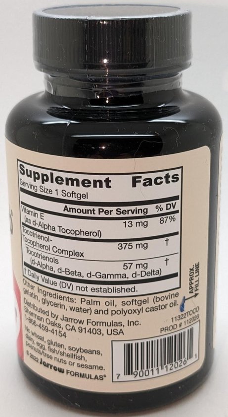Toco Supplement Toco-Sorb Mixed Tocotrienols and Vitamin E (60 Softgels) - Jarrow ...