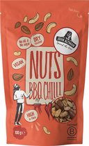John Altman Dry Roasted Nuts - BBQ Chilli noten mix - vegan - zonder suiker en olie - hoog in vezels - perfect voor onderweg - 12x 100 gram