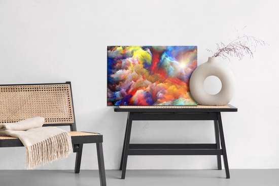 Painting King - Tableau sur toile Abstraction colorée et moderne - 120 x 80 cm