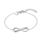 Twice As Nice Armband in zilver, infinity 25 mm 16 cm+3 cm
