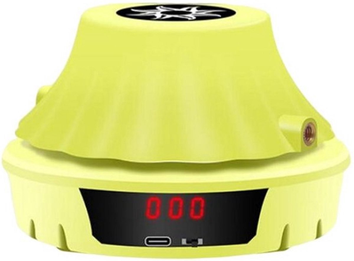 Ariko Touwtje Spring Automaat - Springtouw zonder touw - Elektrisch springtouw - Springtouwmachine - 10 Snelheden - Afstandsbediening - Oplaadbaar - LCD Display - Groen geel