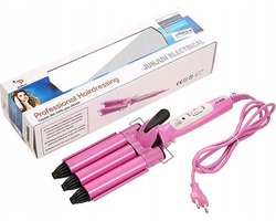 Wafeltang - Waver - Golven Krultang - Waver Krultang - Beach waves - voor elk type haar - Roze