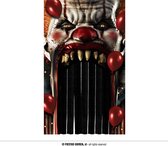 Fiestas Guirca - Deurgordijn terror clown 145 x 240 cm