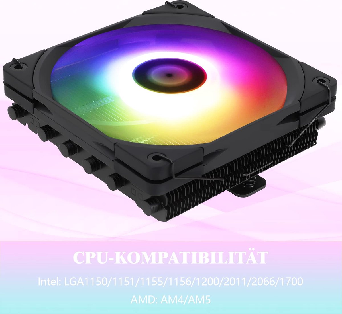 Thermalright Classic Low Profile Cpu Cooler - Axp120-X67 Black Argb - Htpc/Itx - afbeelding 6