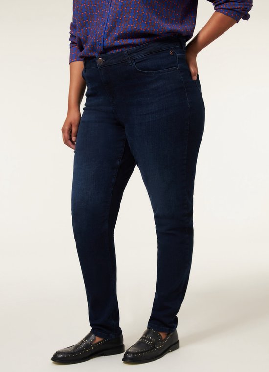 Miss Etam dames Jeans slim fit blauw - Plus