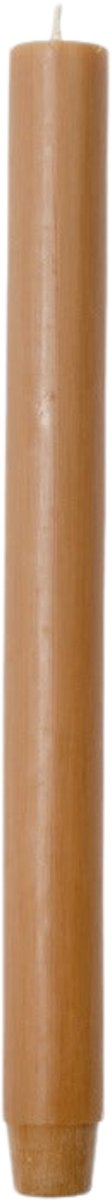 Rustik Lys - Lange, dikke dinerkaars 'Vigo' (Ø 2.6cm, 20 stuks, Tabak)