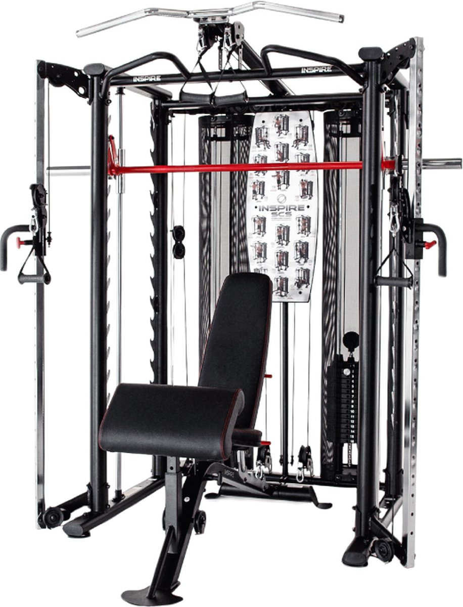 Inspire Fitness SCS Smith Cage Systeem Black + Bench - Gratis Levering