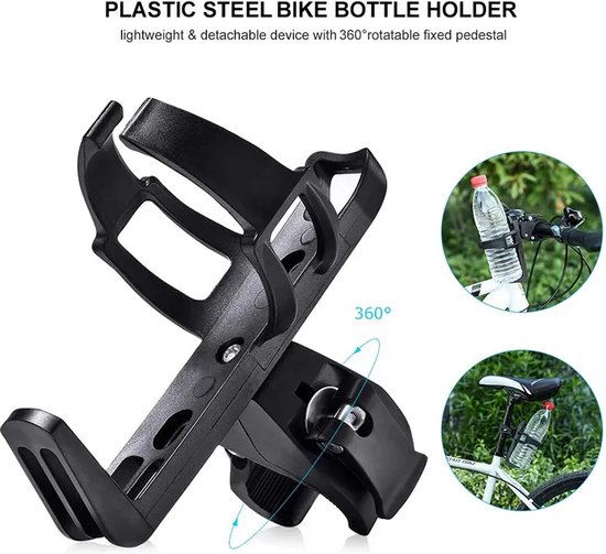 Universele Bekerhouder - Buggy & Fiets - Cupholder - Bidonhouder - Drinkfleshouder - Blikjeshouder - Zwart van Merkloos — afbeelding 5