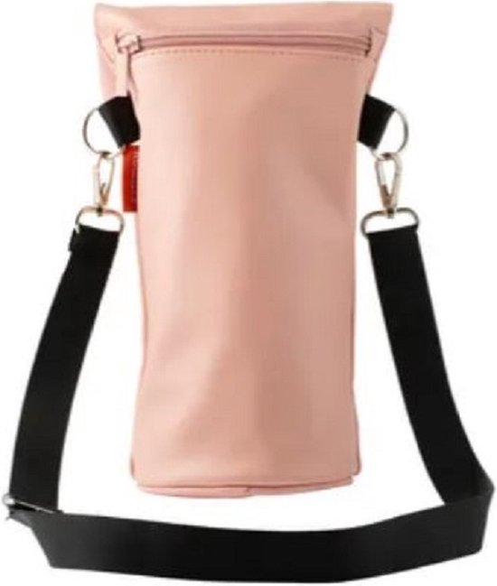 Sac isotherme Typhoon pure pour bouteilles en cuir végétalien rose