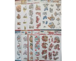 Uitdrukvellen kerst - Kerstkaarten maken - 10 voorgestanste 3D vellen