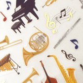 Muziek Instrumenten Stickers - Stickervellen Muziek - Muziekstickers - Muziek Stickers - Instrumenten Stickers - Muziekles - Beloningsstickers - Muziek - Stickers Volwassenen - Kaarten Maken - Hobbystickers