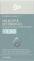 Etos Maandlenzen Silicone Hydrogel - Zacht - Sterkte -3.50 - 1x3 stuks