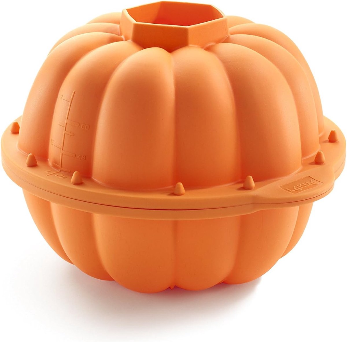3D-pompoenvorm Halloween, siliconen, oranje, 15x17cm diametro