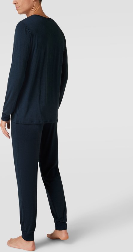 Schiesser Selected Premium Pyjama lange broek - 835 Blue - maat XXL (XXL) - Heren Volwassenen - Tencel- 178114-835-XXL
