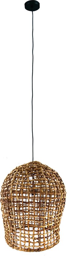 DKNC - Lampe suspendue Hanoi - Feuille de bananier - 46x46x56cm - Marron