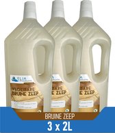 Voordeelverpakking 3 x 2L | Elja vloeibare bruine zeep | Milieuvriendelijk | Natuurzeep
