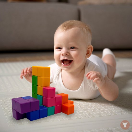 Cube Magic - Tour empilable - Cube d'activité - Jouets Montessori - Boîte à  blocs 
