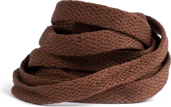 Foto: Gbg sneaker veters 100cm bruin brown laces schoenveters platte veter