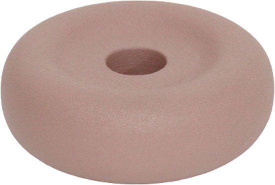 Kandelaar - Branded by - kandelaar Disk roze - 10 cm rond