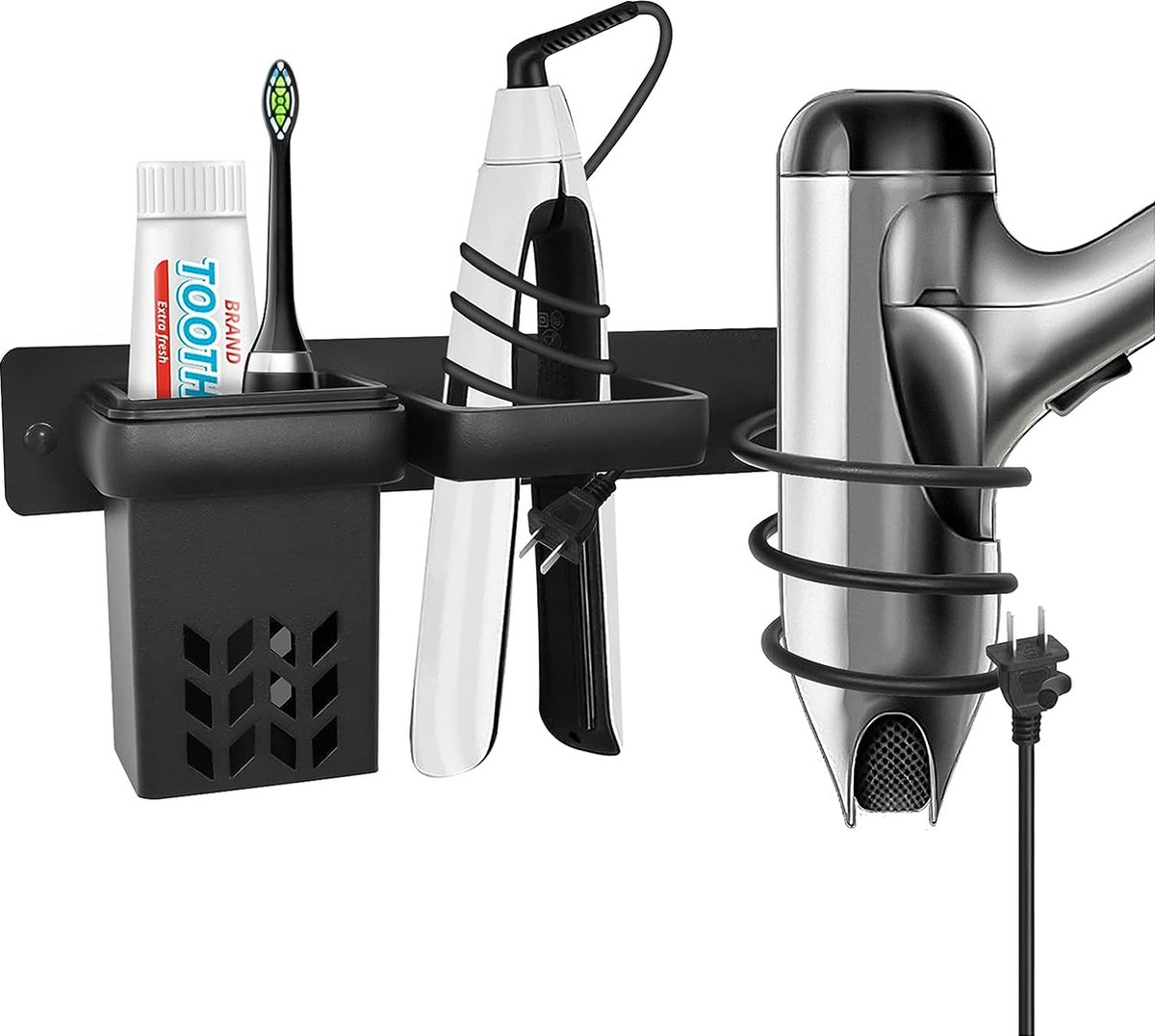 YUET Föhn Houder Haardroger Station Wandmontage Spiraal Plank Beugel Stand Hanger Stijltang Organizer Blaasopslag Met Gaten Rack Voor Badkamer Aluminium Professioneel Zilver YUET Föhn Houder Haardroger Station Wandmontage Spiraal Plank Beugel Stand Hanger Stijltang Organizer Blaasopslag Met Gaten Rack Voor Badkamer Aluminium Professioneel Zilver