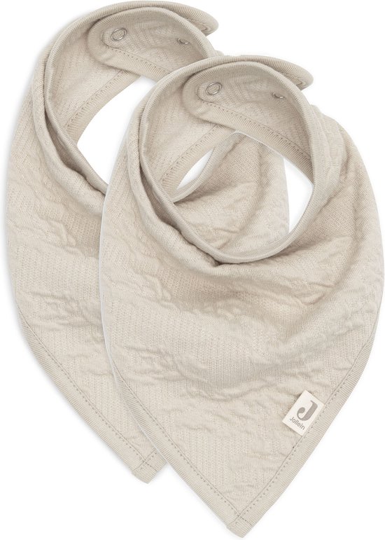 Jollein Slab Bandana Soft Waves - Nougat - 2 Stuks