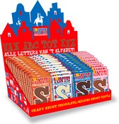 Tony's Chocolonely Chocolade Letters S Display - Kantoor Cadeau - Assorti doos Melk, Wit en Puur - Sinterklaas Kado - 60 x 180 Gram