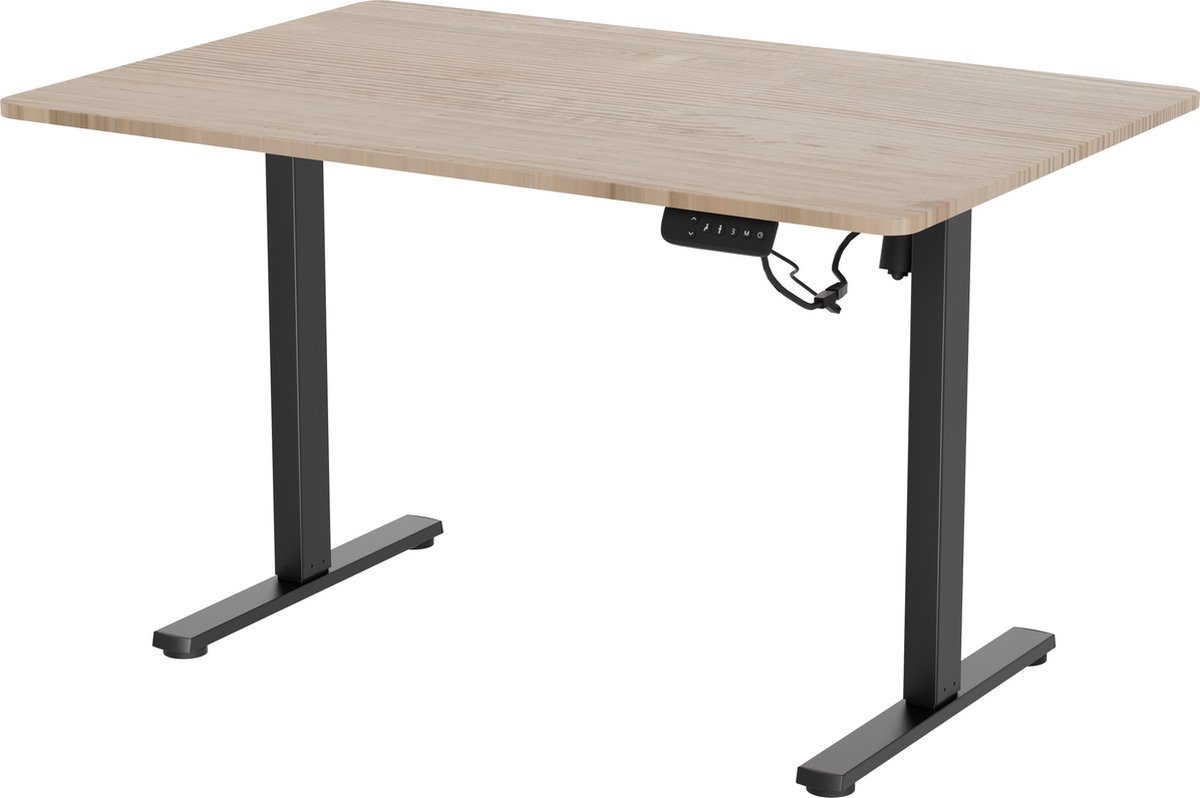Vestland Zit-Sta Bureau Elektrisch In Hoogte Verstelbaar - Conform ARBO-norm - Geheugenfunctie - 120 x 80 CM - Eiken Zwart