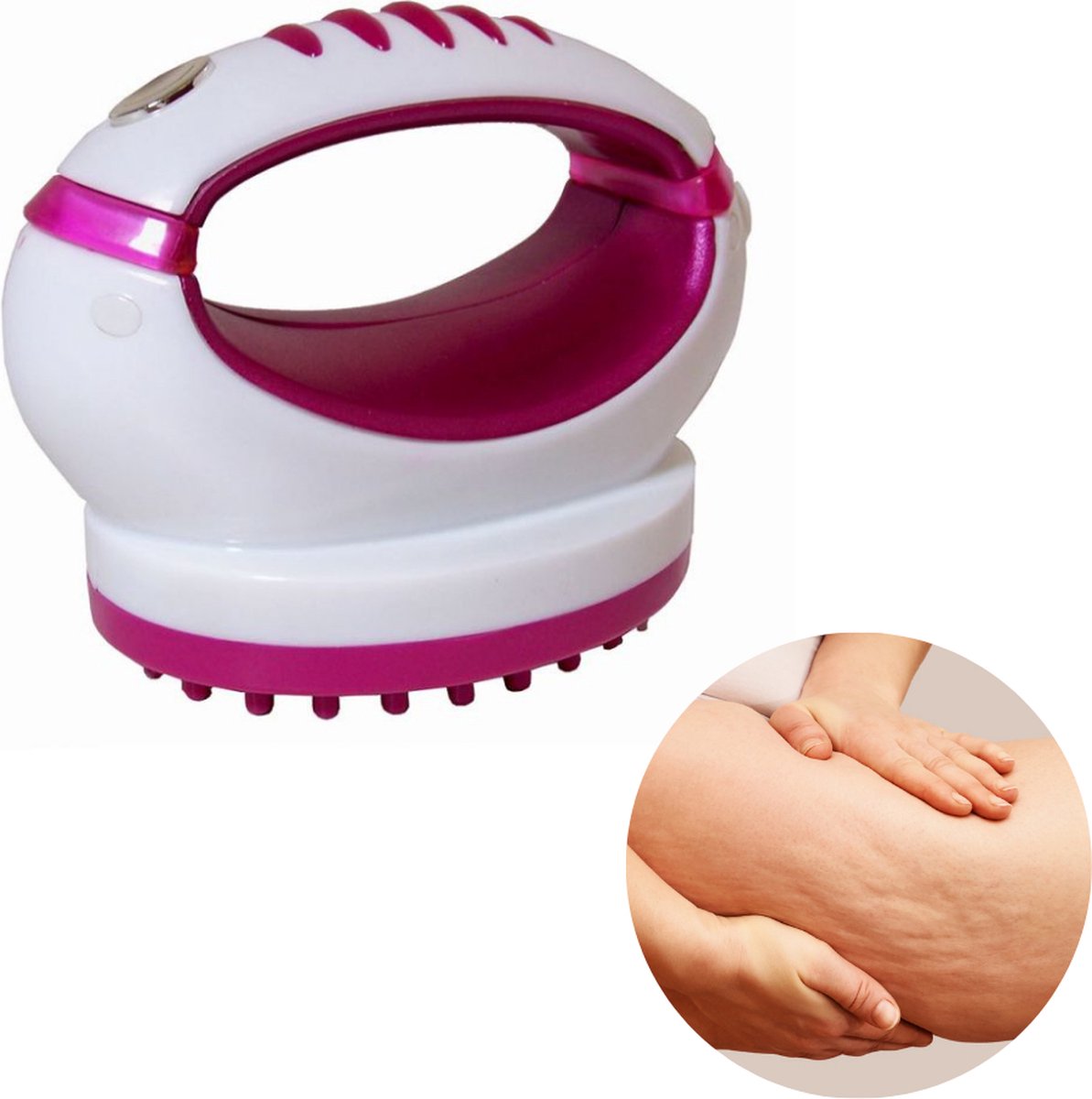 Cheqo® - Compact PRO Anti-Cellulitis Apparaat - Krachtige Massageapparaat - Cupping Therapie voor Gladdere Huid - Draagbaar en Comfortabel - Afmeting: 12 x 9 x 7 cm - Exclusief Batterijen - Ultiem Huidverzorgingsproduct - Cheqo