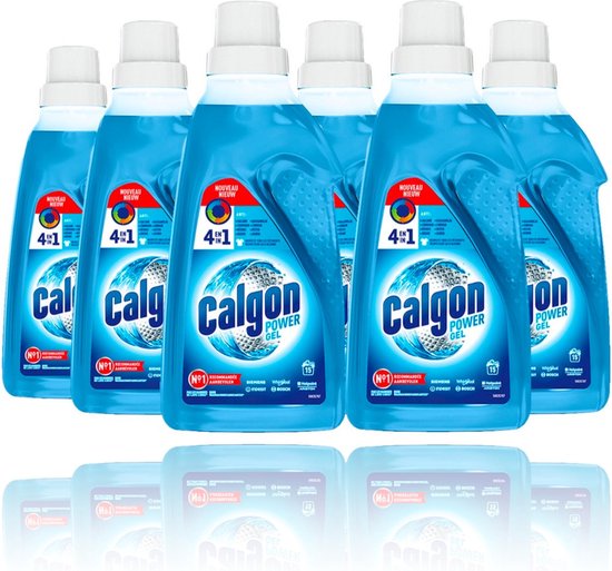 Calgon Gel Hygiène + 2 en 1 - Détartrant pour lave-linge - 6 x 1,5L - Pack  économique