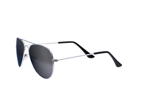 Hidzo Kinder Zonnebril Aviator Zilver - UV 400 - In brillenkoker van HI — afbeelding 2