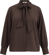 WE Fashion Dames blouse met strik -Curve