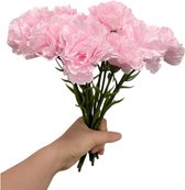 11 inch 10 stengel anjerboeketten UV-bestendig geen vervaging kunstmatige mini-anjerbloemen zijden bloemen voor foto rekwisieten thuisfeest bruiloft roze