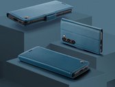 CaseMe - Hoesje geschikt voor Samsung Galaxy S23 FE - Retro Wallet Book Case - Met Magnetische Sluiting - Blauw